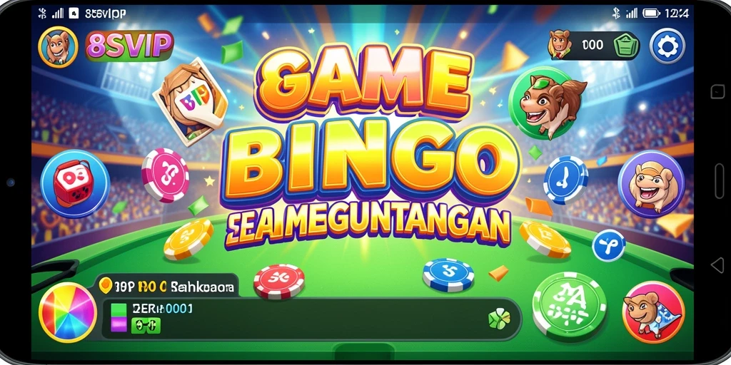 Screenshot gameplay 8SVIP menampilkan momen seru saat bermain Bingo.