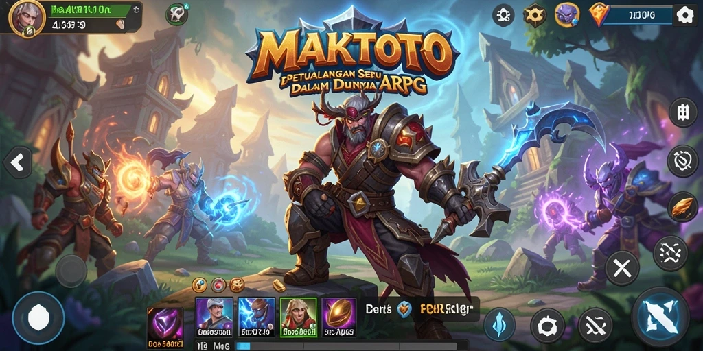 Tangkapan layar menampilkan aksi seru dalam permainan ARPG MAKTOTO.